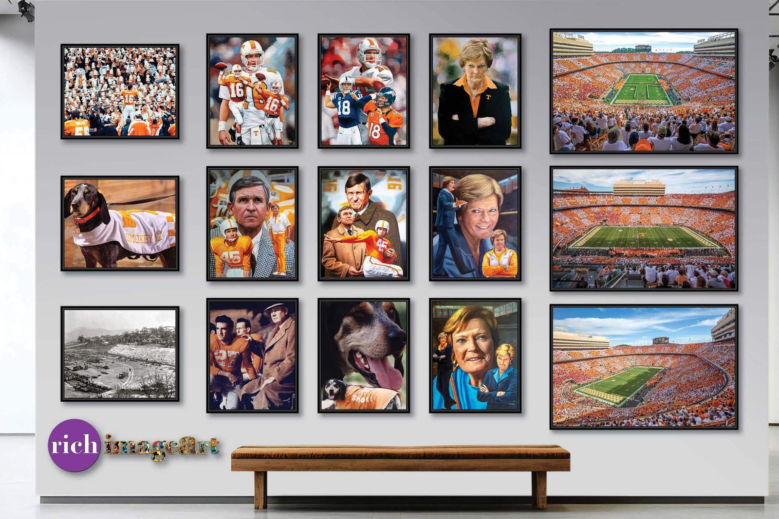 Neyland Stadium College NCAA painting print artwork pic tennessee vol tn volunteer football poster Checkerboard Stands TnNeyOW1MC1 8