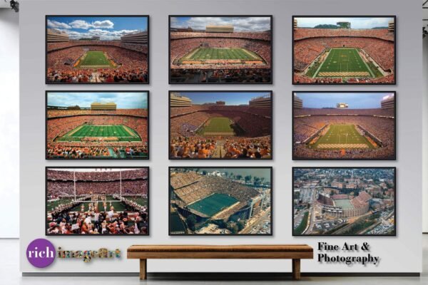 Neyland Stadium College NCAA painting print artwork pic tennessee vol tn volunteer football poster Checkerboard Stands TnNeyOW1MC1 9