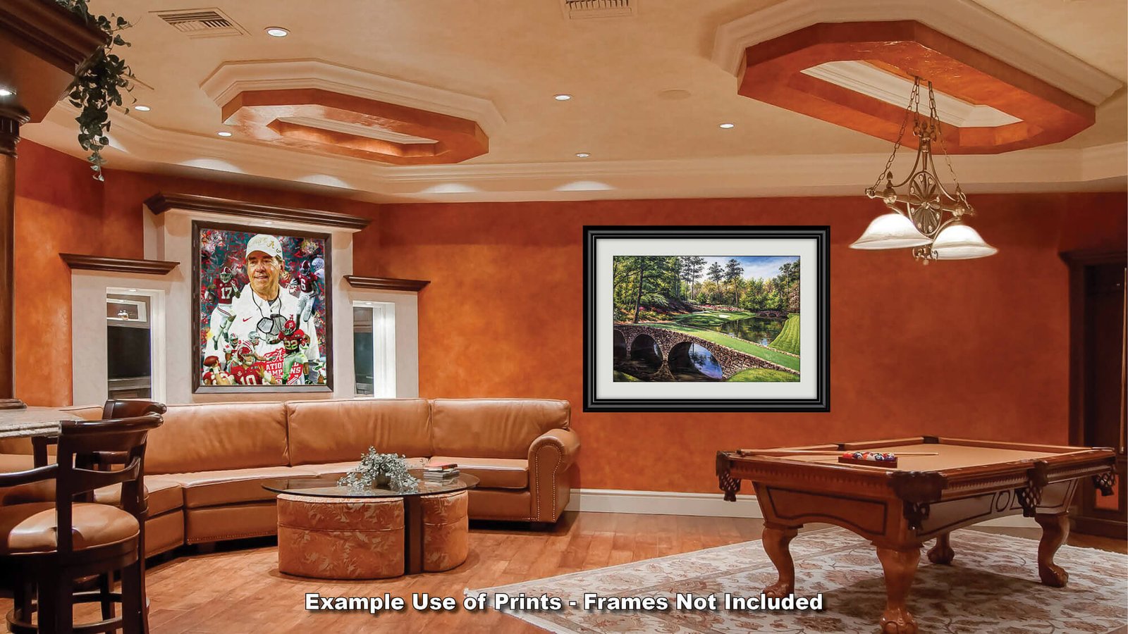 Nick Saban canvas prints National Champions wall art artwork Head Coach Alabama Crimson Tide painting print NCAA College Football AlaTdeNC2020AM3 26