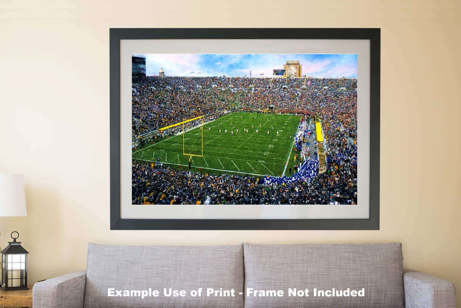 Notre Dame nd stadium painting print Touchdown Jesus football team Fighting Irish College NCAA Stadium artwork NtrDm1MC1 10