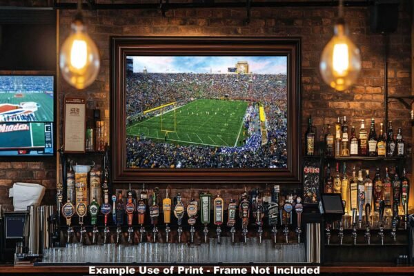 Notre Dame nd stadium painting print Touchdown Jesus football team Fighting Irish College NCAA Stadium artwork NtrDm1MC1 15