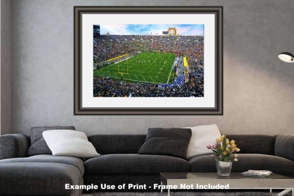 Notre Dame nd stadium painting print Touchdown Jesus football team Fighting Irish College NCAA Stadium artwork NtrDm1MC1 19