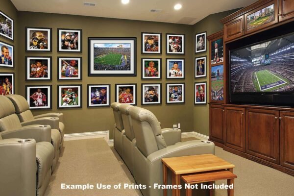 Notre Dame nd stadium painting print Touchdown Jesus football team Fighting Irish College NCAA Stadium artwork NtrDm1MC1 22