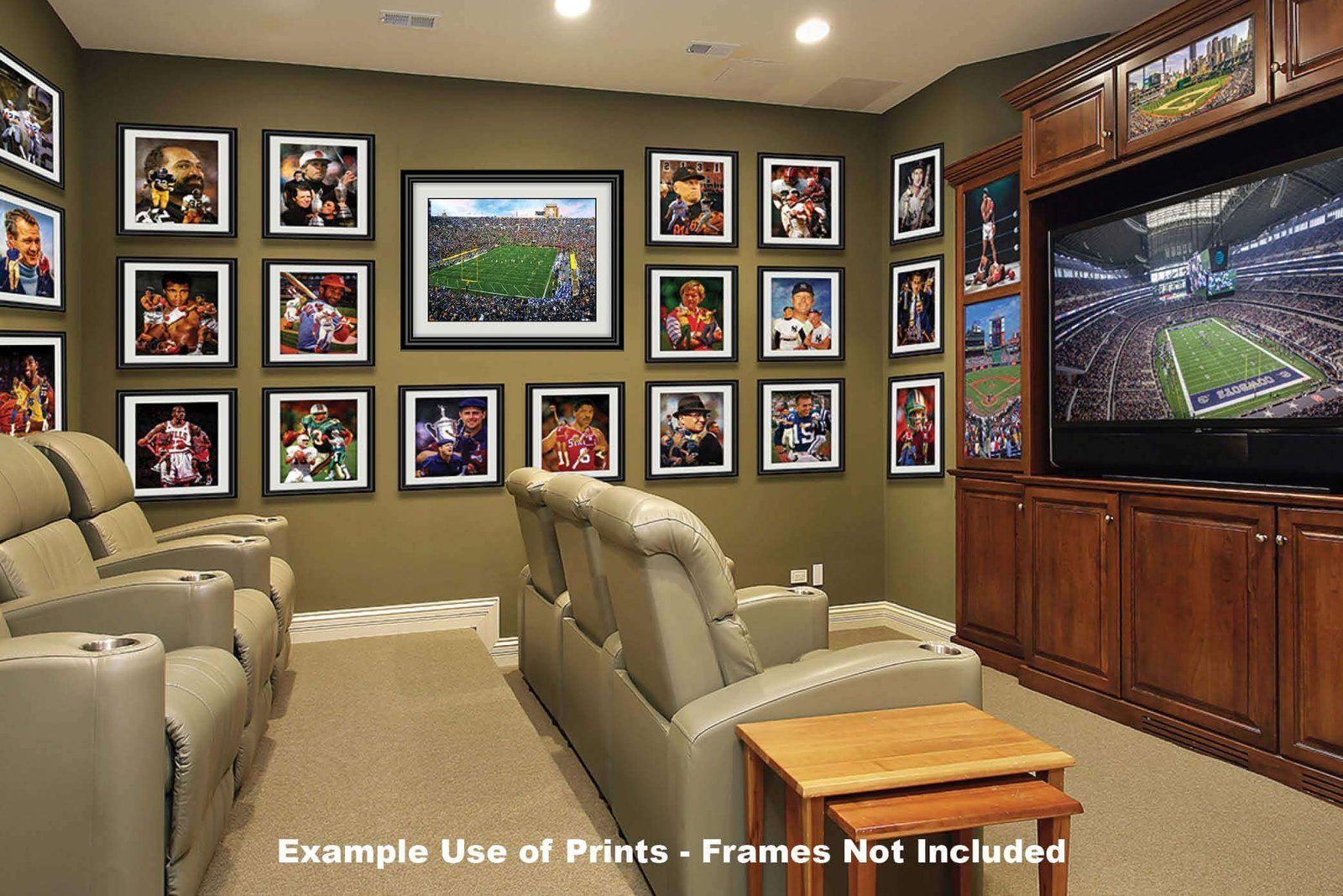 Notre Dame nd stadium painting print Touchdown Jesus football team Fighting Irish College NCAA Stadium artwork NtrDm1MC1 22