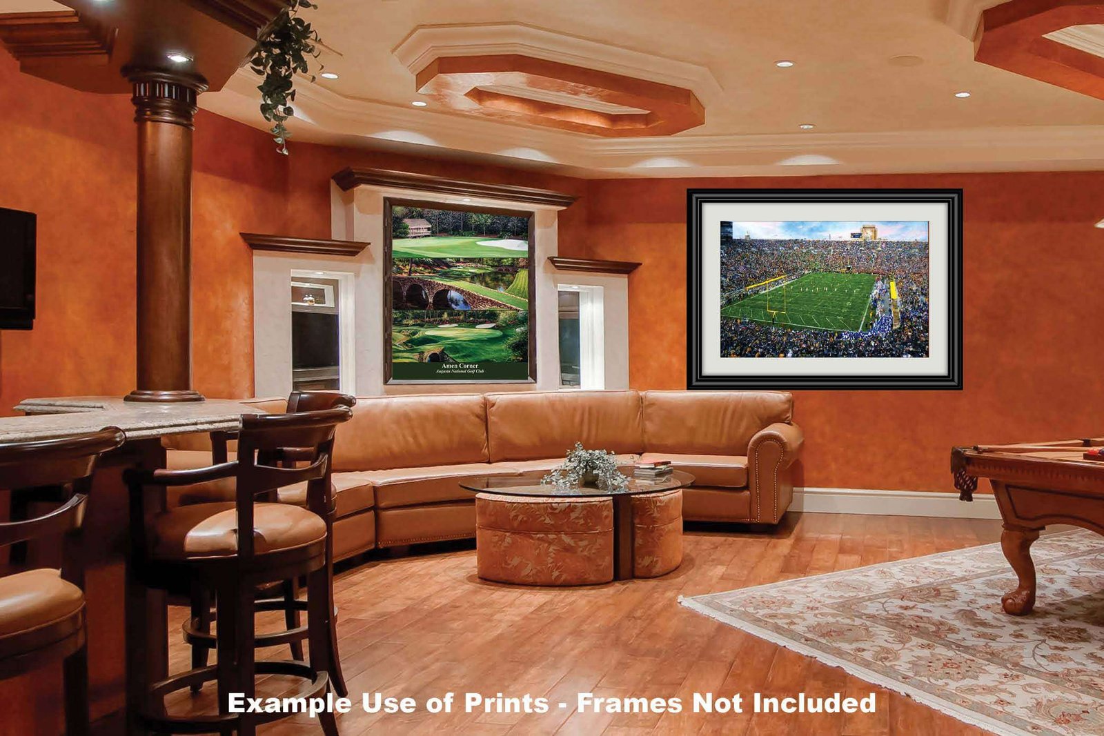 Notre Dame nd stadium painting print Touchdown Jesus football team Fighting Irish College NCAA Stadium artwork NtrDm1MC1 23