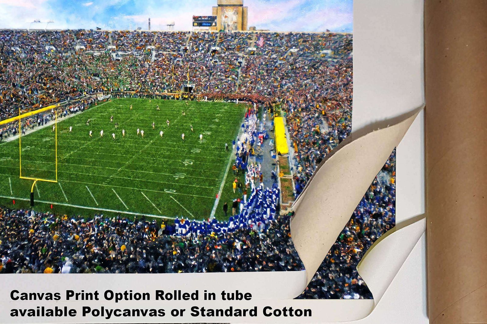 Notre Dame nd stadium painting print Touchdown Jesus football team Fighting Irish College NCAA Stadium artwork NtrDm1MC1 4