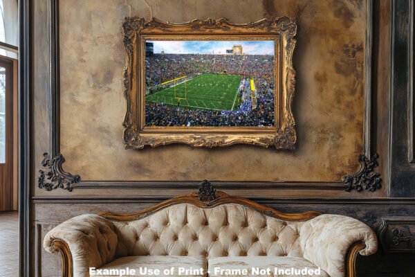 Notre Dame nd stadium painting print Touchdown Jesus football team Fighting Irish College NCAA Stadium artwork NtrDm1MC1 7