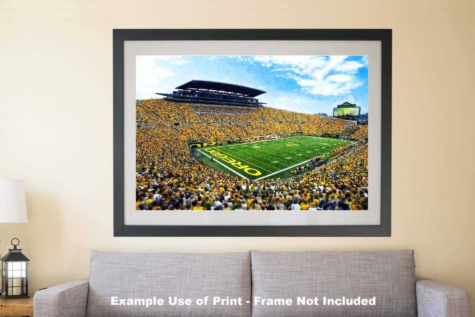 Oregon Ducks artwork football team pic poster field Autzen Stadium painting print College NCAA OrgnDck2MC1 10