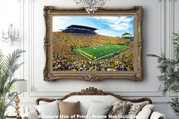 Oregon Ducks artwork football team pic poster field Autzen Stadium painting print College NCAA OrgnDck2MC1 12
