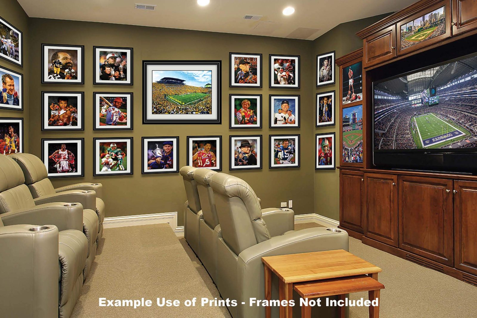 Oregon Ducks artwork football team pic poster field Autzen Stadium painting print College NCAA OrgnDck2MC1 22