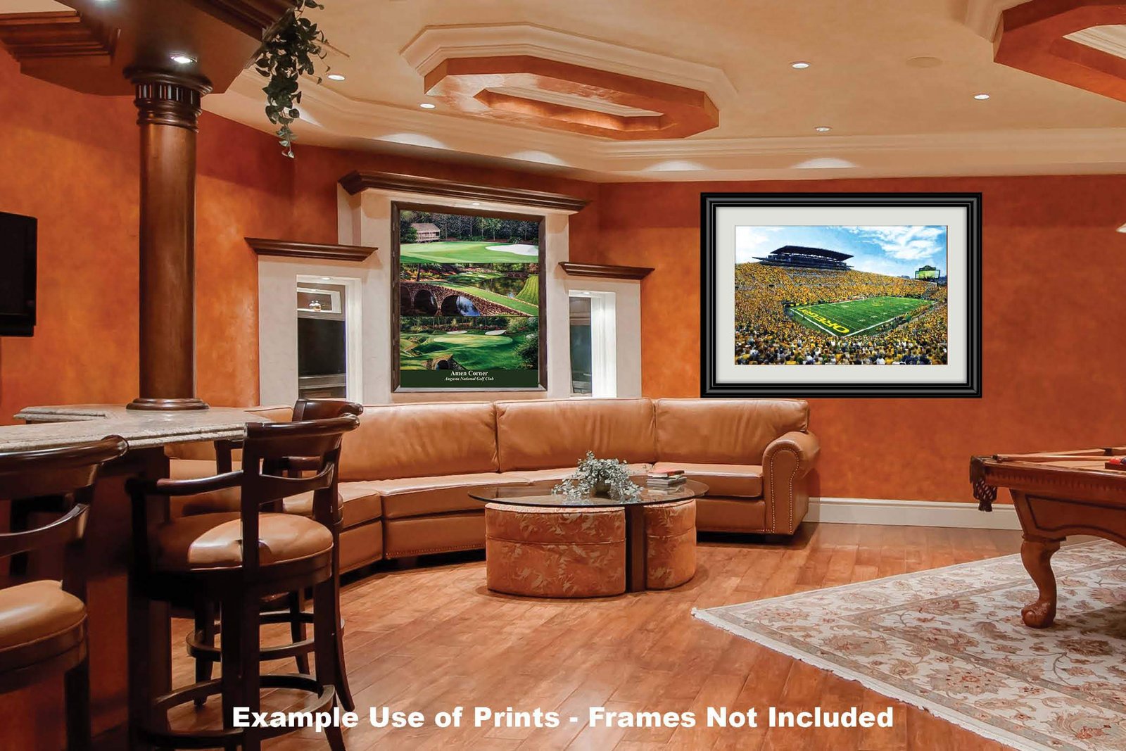 Oregon Ducks artwork football team pic poster field Autzen Stadium painting print College NCAA OrgnDck2MC1 23