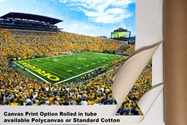 Oregon Ducks artwork football team pic poster field Autzen Stadium painting print College NCAA OrgnDck2MC1 4