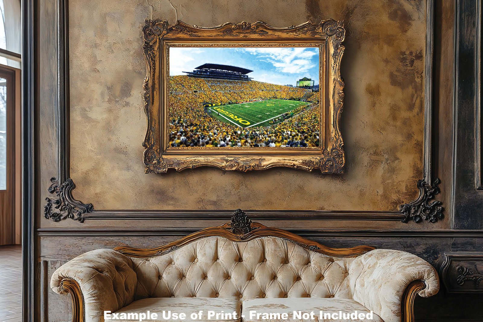 Oregon Ducks artwork football team pic poster field Autzen Stadium painting print College NCAA OrgnDck2MC1 7
