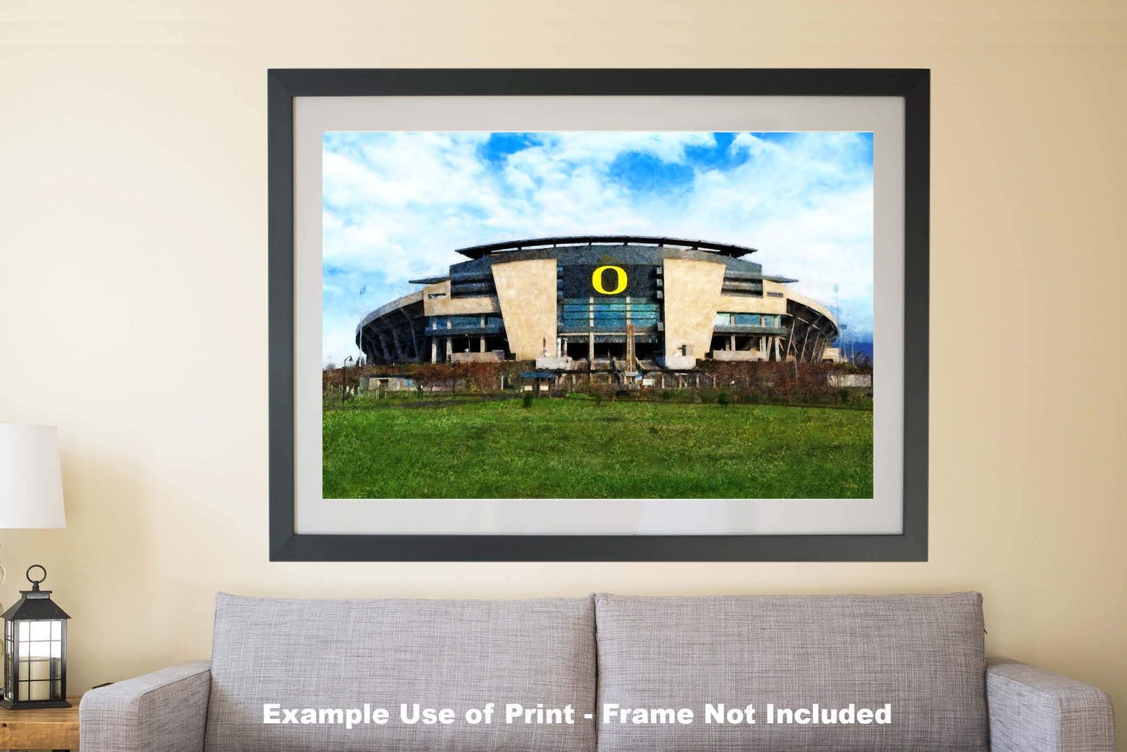 Oregon Ducks poster painting print pic field football team College NCAA Autzen Stadium artwork OrgnDck1MC1 10