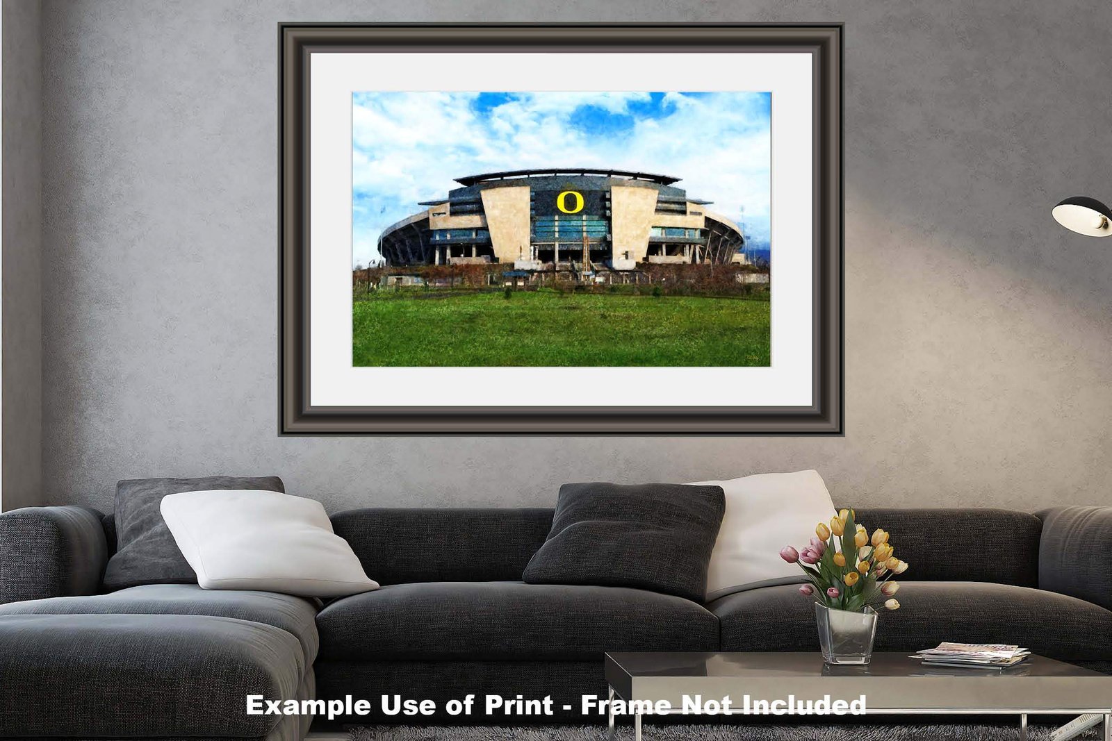 Oregon Ducks poster painting print pic field football team College NCAA Autzen Stadium artwork OrgnDck1MC1 19