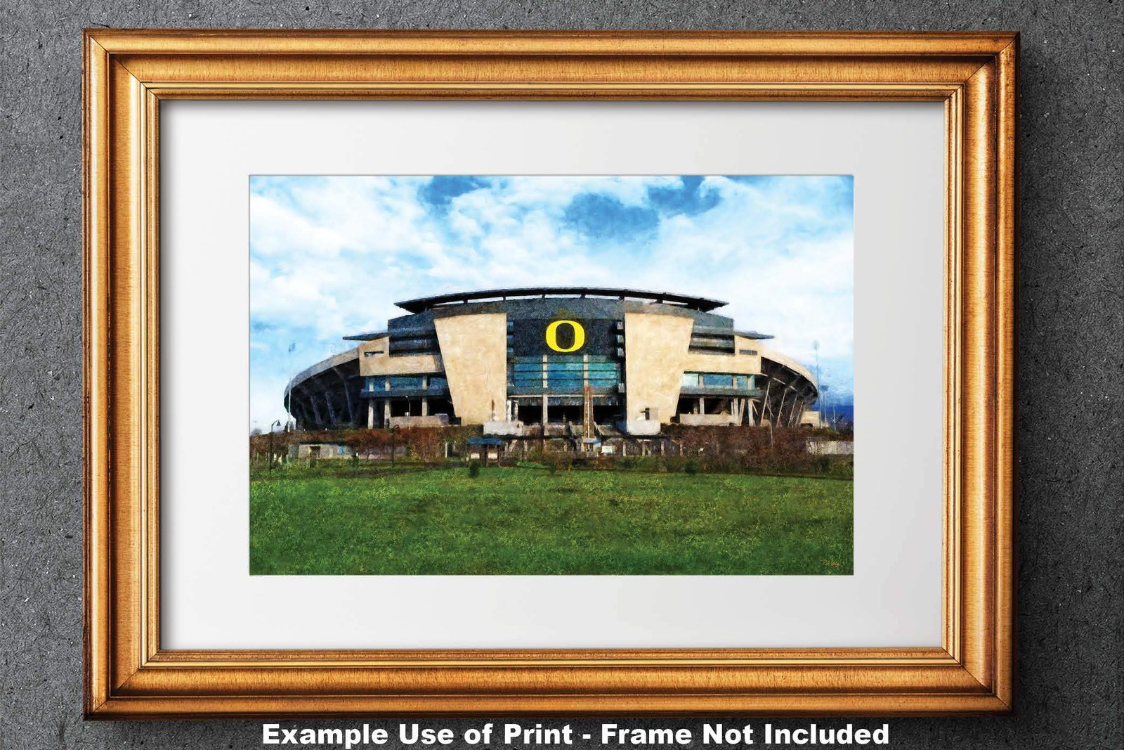 Oregon Ducks poster painting print pic field football team College NCAA Autzen Stadium artwork OrgnDck1MC1 21