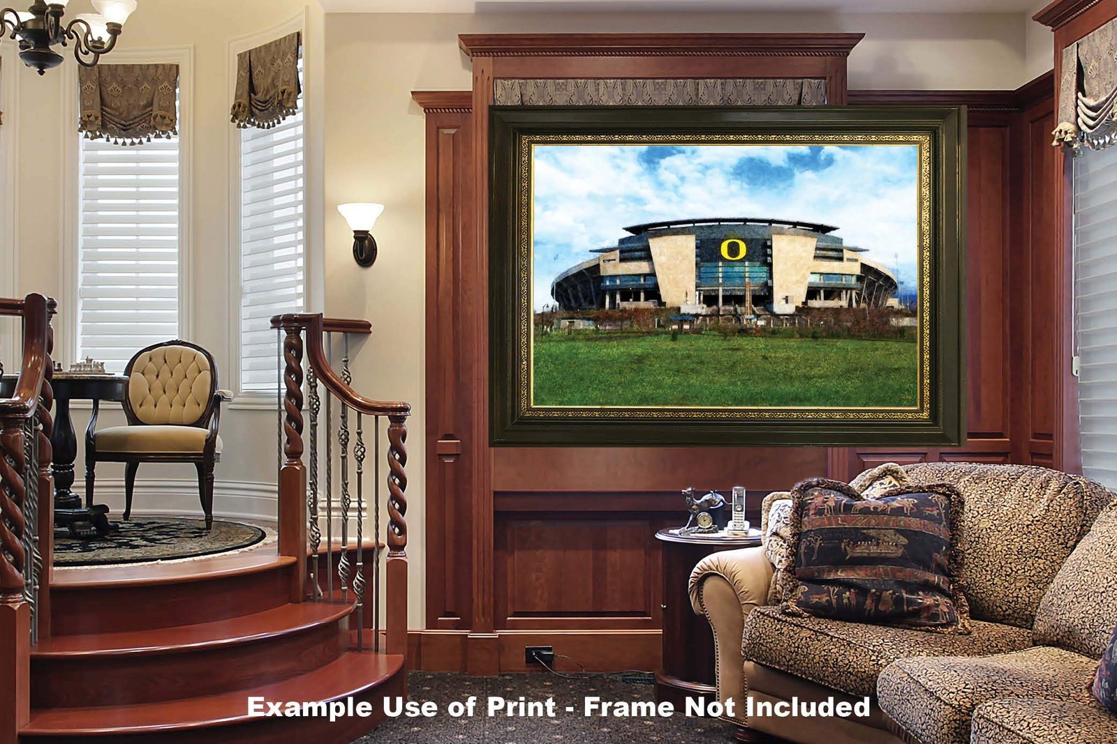 Oregon Ducks poster painting print pic field football team College NCAA Autzen Stadium artwork OrgnDck1MC1 24