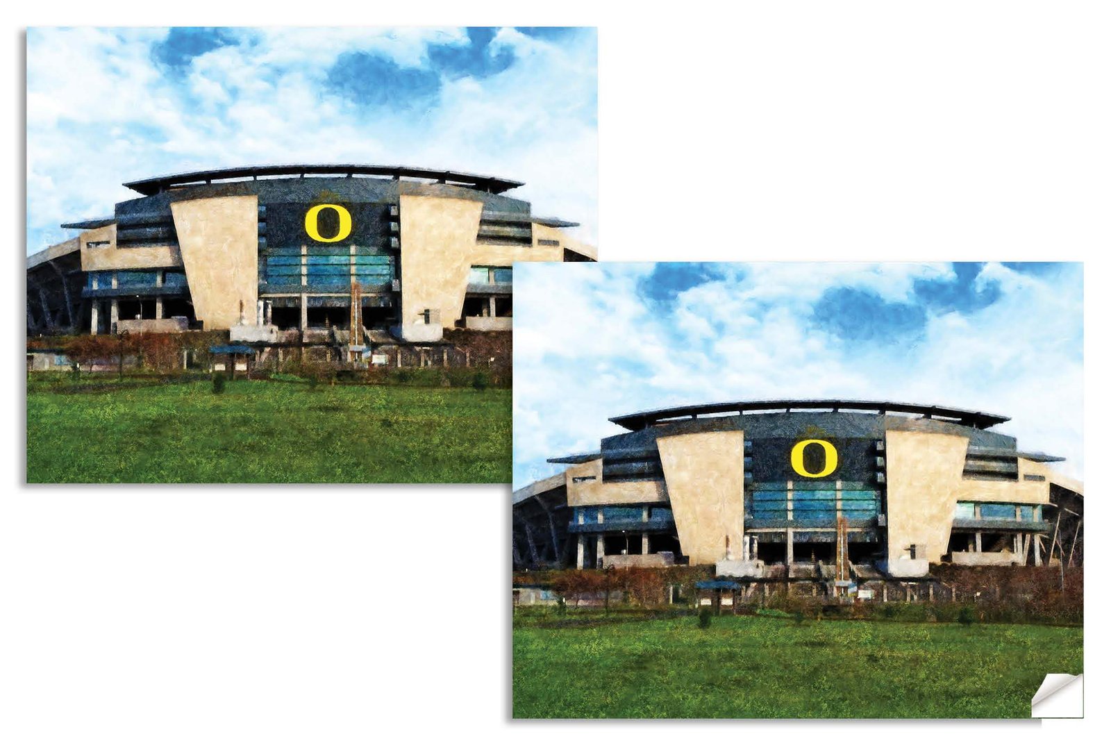 Oregon Ducks poster painting print pic field football team College NCAA Autzen Stadium artwork OrgnDck1MC1 29