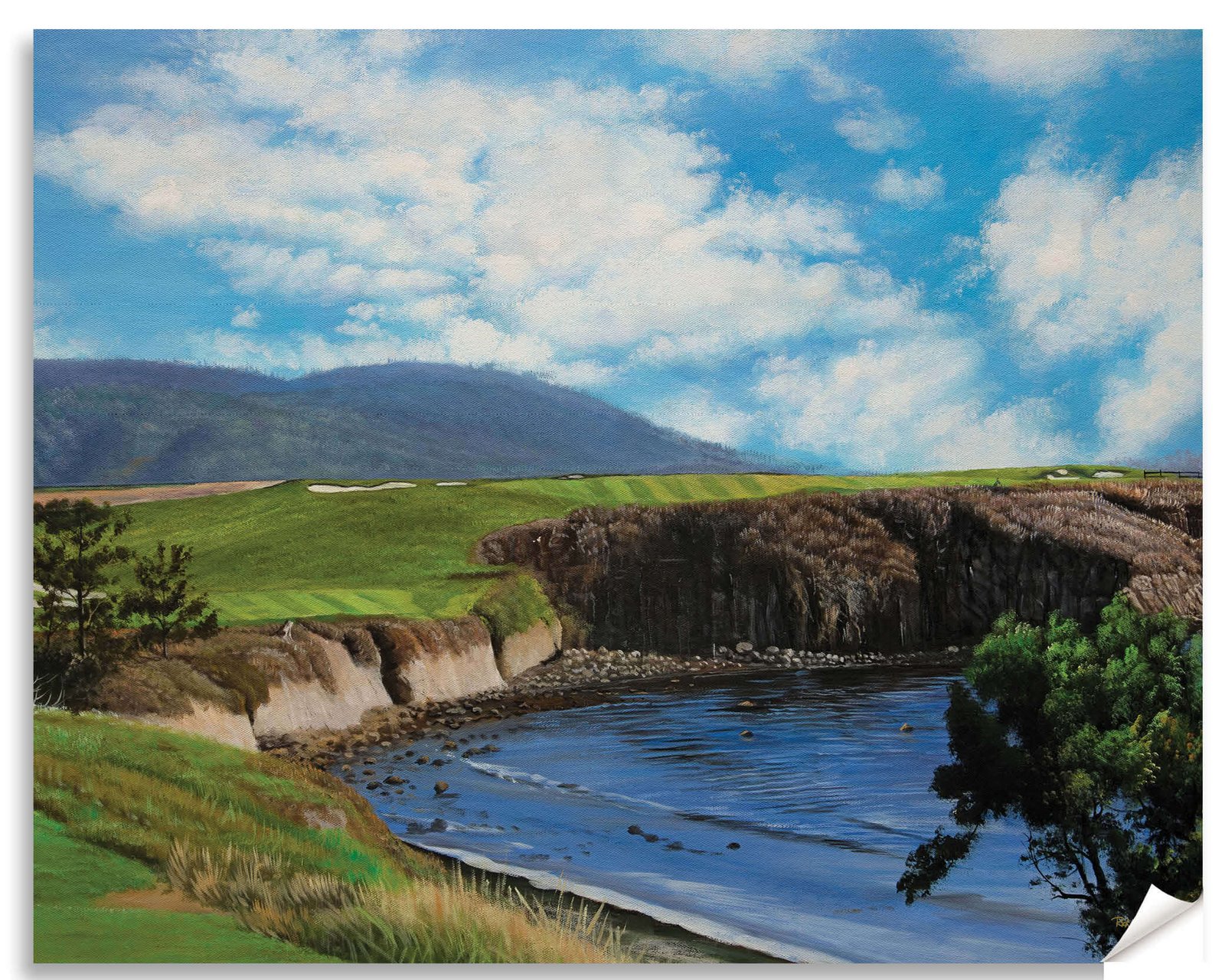 Pebble Beach Golf Links ATT Pro Am Pebblebeach wall art canvas prints Pebblebeach wall decor California Course art on wall PblBch2RiOil4c 13