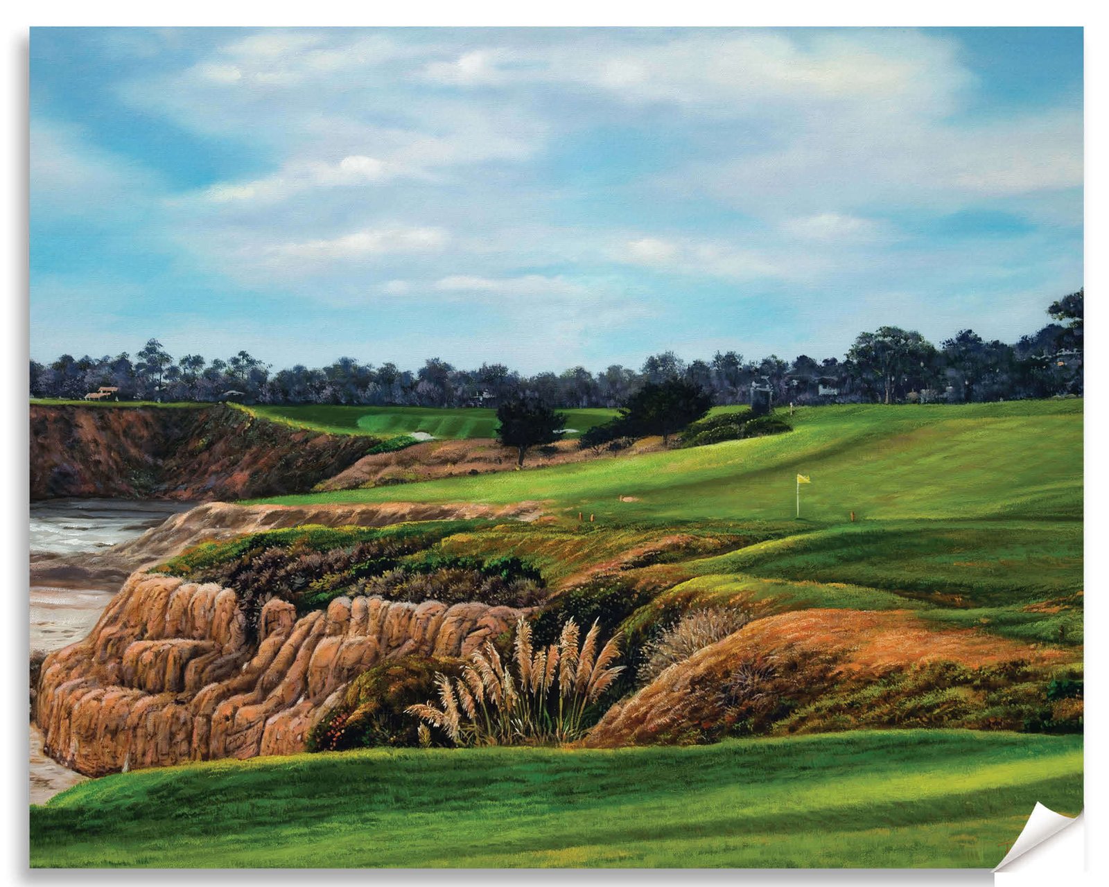 Pebble Beach Golf Links ATT Pro Am Pebblebeach wall art canvas prints Pebblebeach wall decor California Course art on wall PblBch2RiOil4c 14