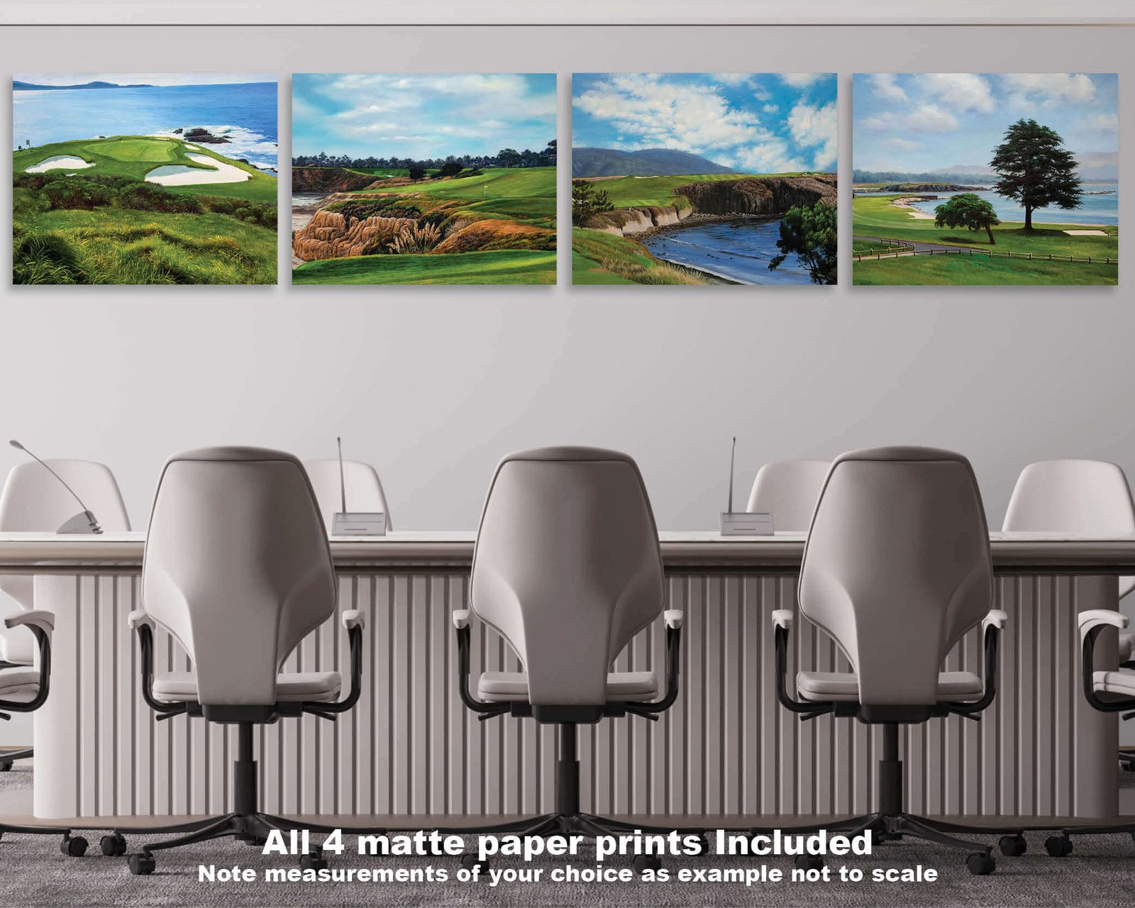 Pebble Beach Golf Links ATT Pro Am Pebblebeach wall art canvas prints Pebblebeach wall decor California Course art on wall PblBch2RiOil4c 18