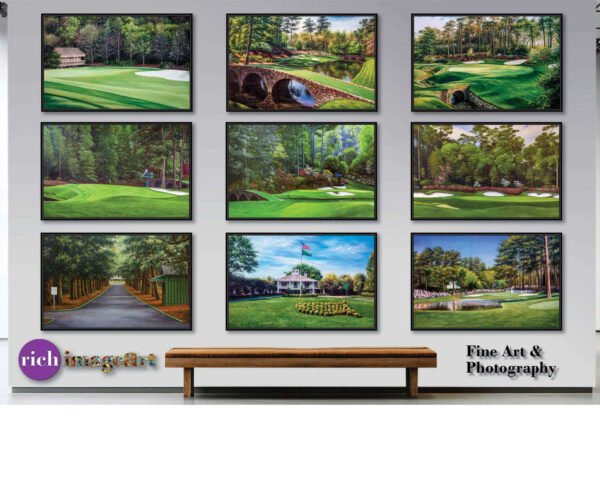 Pebble Beach Golf Links ATT Pro Am Pebblebeach wall art canvas prints Pebblebeach wall decor California Course art on wall PblBch2RiOil4c 20
