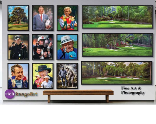 Pebble Beach Golf Links ATT Pro Am Pebblebeach wall art canvas prints Pebblebeach wall decor California Course art on wall PblBch2RiOil4c 22