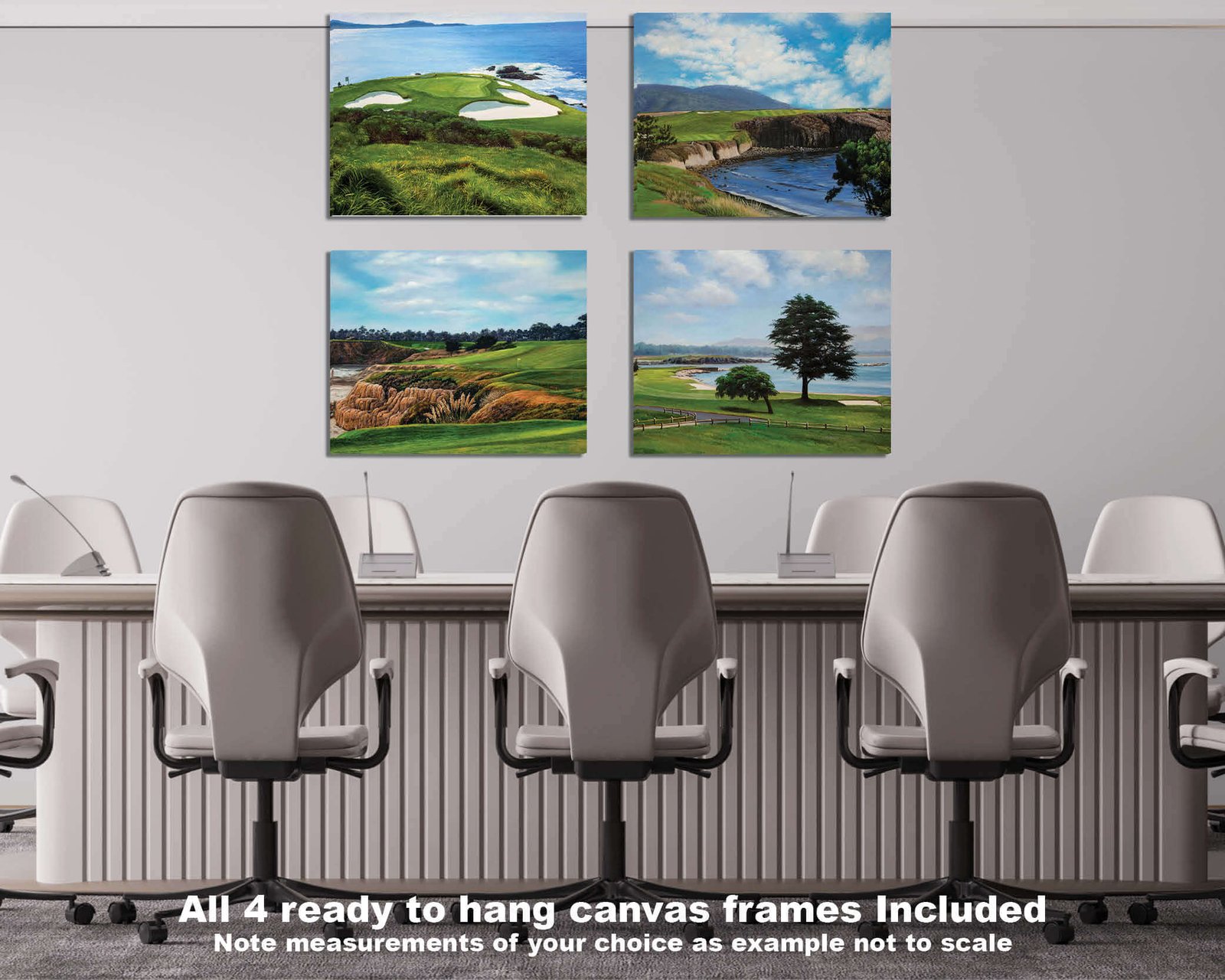 Pebble Beach Golf Links ATT Pro Am Pebblebeach wall art canvas prints Pebblebeach wall decor California Course art on wall PblBch2RiOil4c 4