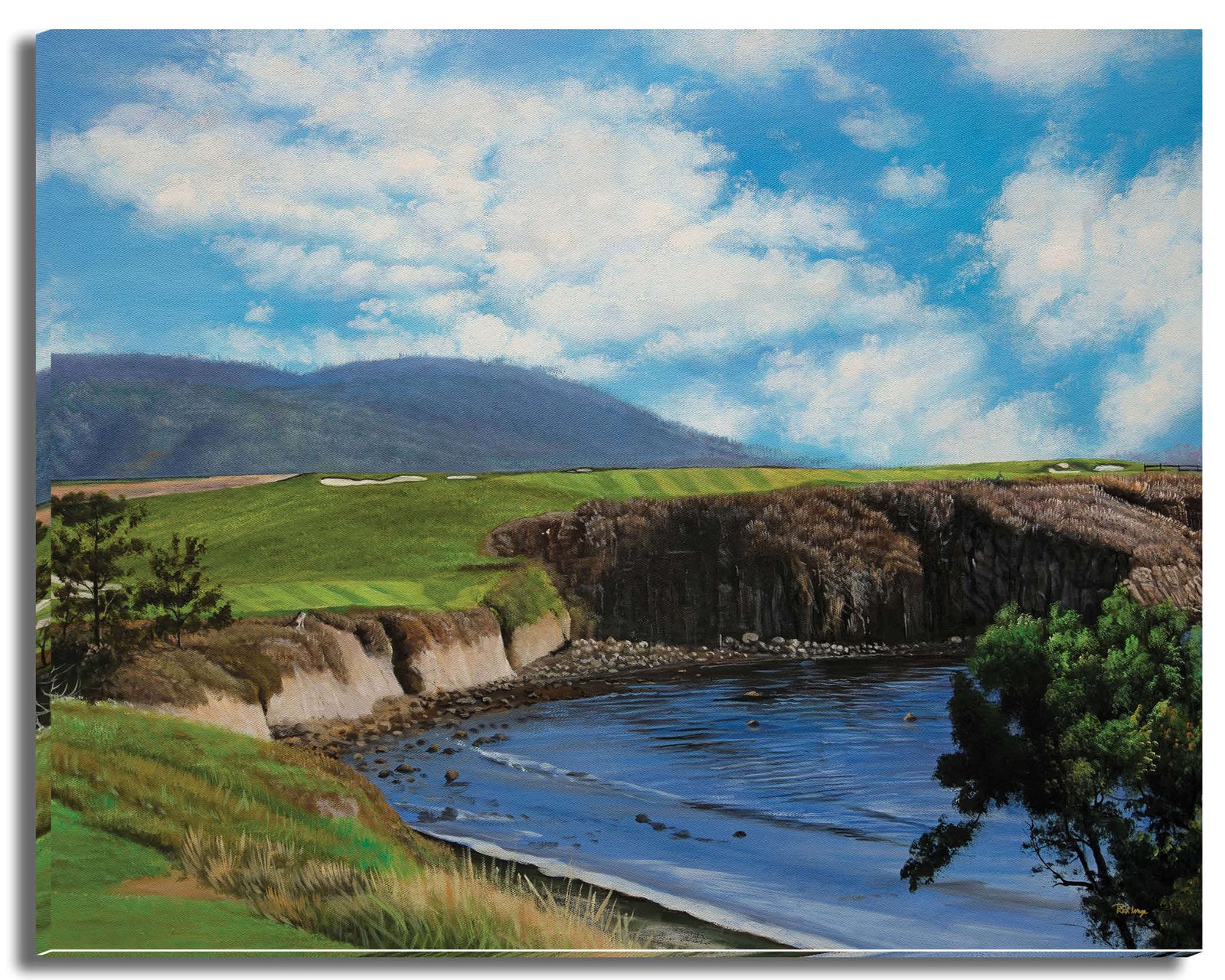 Pebble Beach Golf Links ATT Pro Am Pebblebeach wall art canvas prints Pebblebeach wall decor California Course art on wall PblBch2RiOil4c 6