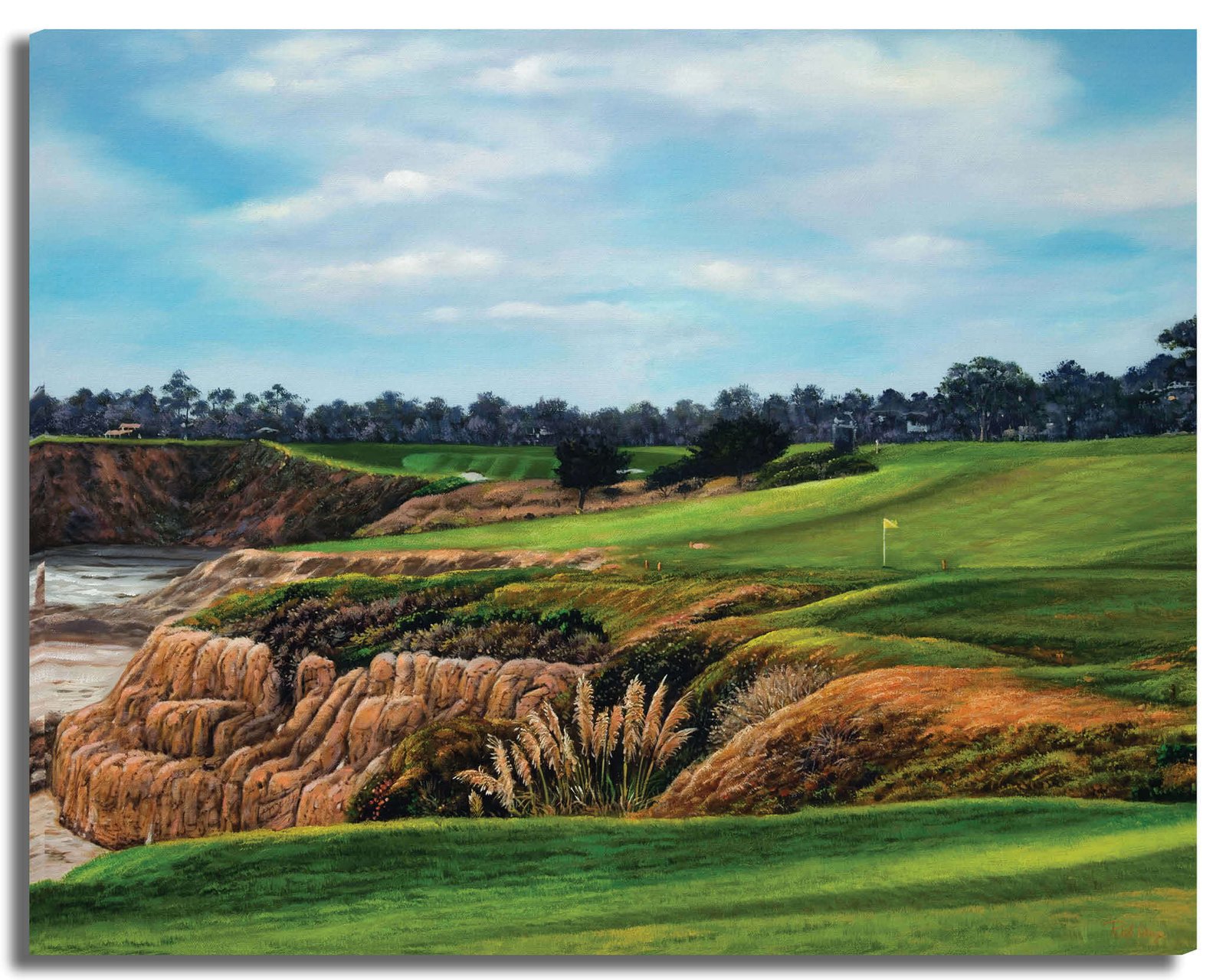 Pebble Beach Golf Links ATT Pro Am Pebblebeach wall art canvas prints Pebblebeach wall decor California Course art on wall PblBch2RiOil4c 7