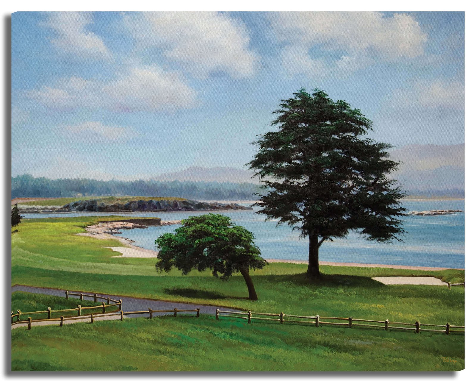 Pebble Beach Golf Links ATT Pro Am Pebblebeach wall art canvas prints Pebblebeach wall decor California Course art on wall PblBch2RiOil4c 8
