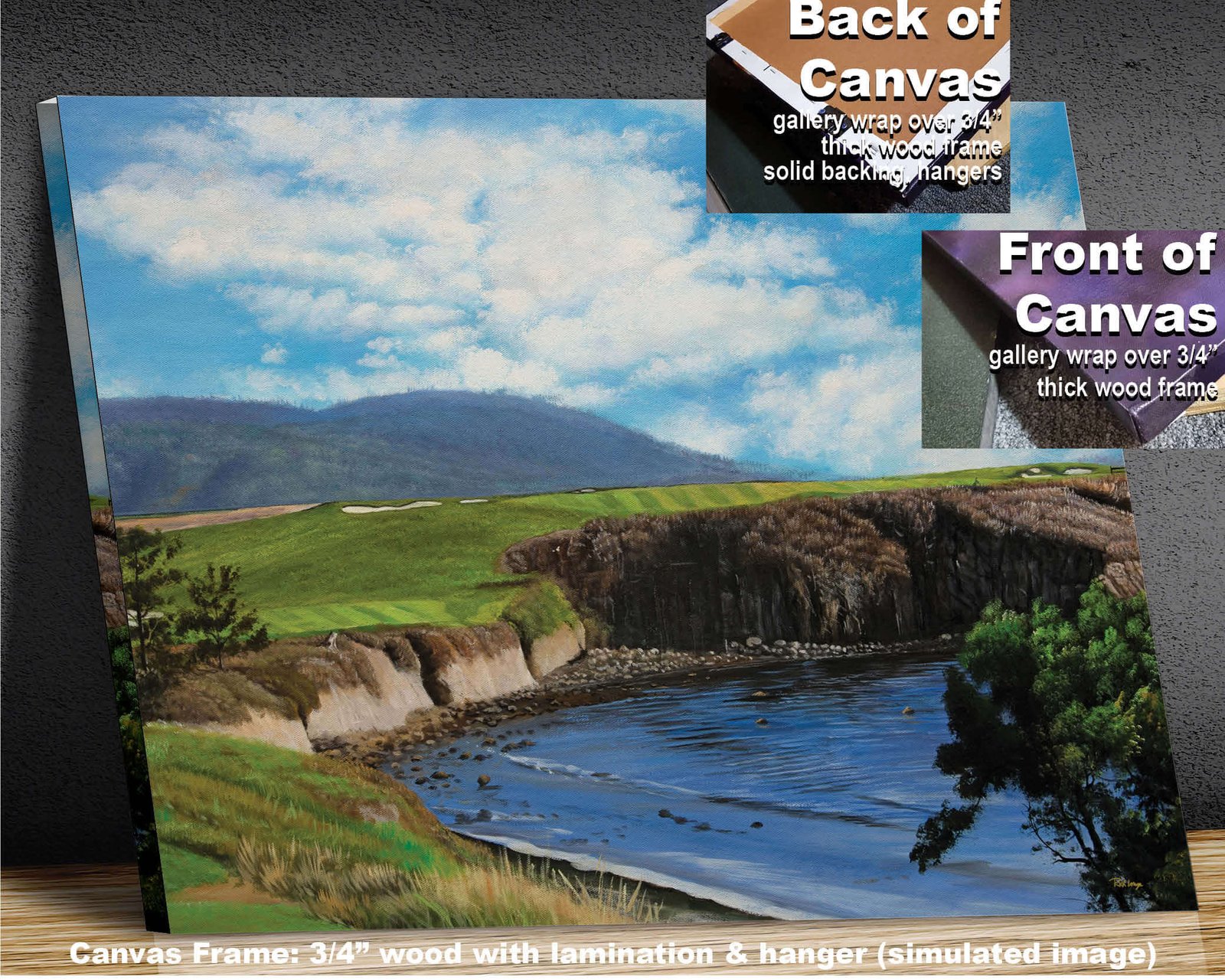 Pebble Beach Golf Links ATT Pro Am Pebblebeach wall art canvas prints Pebblebeach wall decor California Course art on wall PblBch2RiOil4c 9