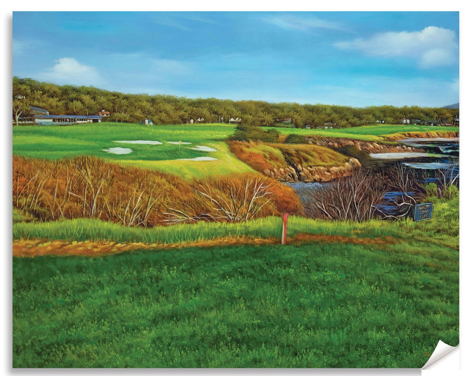 Pebble Beach Golf Links California Course wall art California Course Pebblebeach art on wall wall decor canvas prints PGA Golf Hole 7 18 ATT Pro Am PblBch3RiOil4c 14