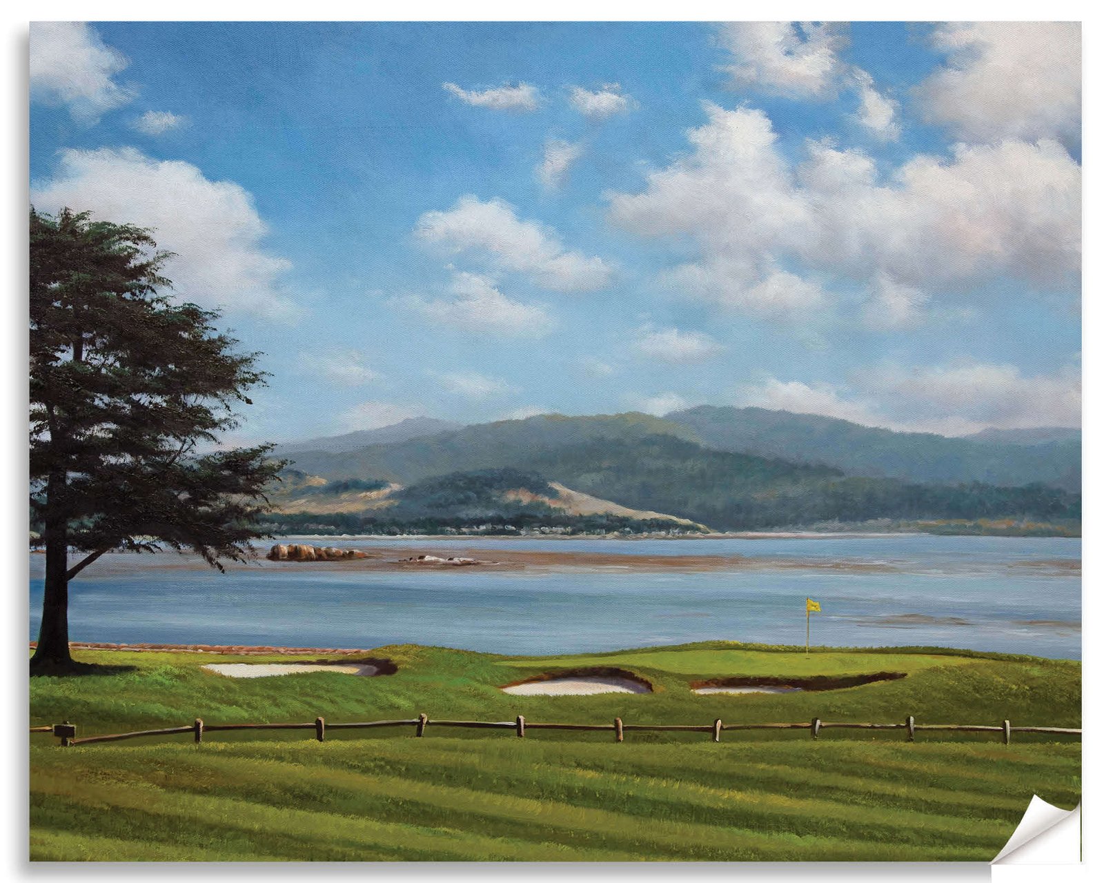 Pebble Beach Golf Links California Course wall art California Course Pebblebeach art on wall wall decor canvas prints PGA Golf Hole 7 18 ATT Pro Am PblBch3RiOil4c 15