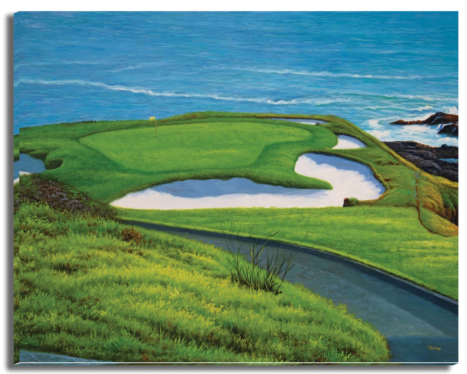 Pebble Beach Golf Links California Course wall art California Course Pebblebeach art on wall wall decor canvas prints PGA Golf Hole 7 18 ATT Pro Am PblBch3RiOil4c 5