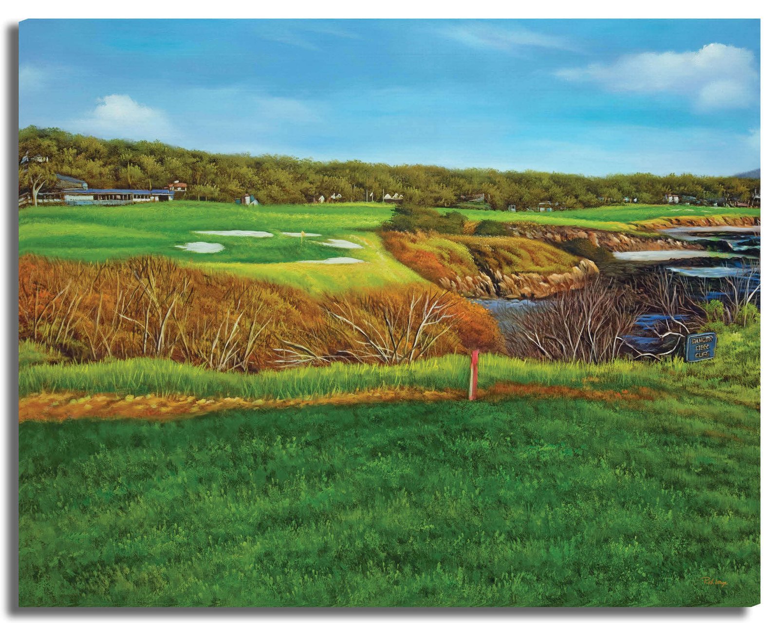 Pebble Beach Golf Links California Course wall art California Course Pebblebeach art on wall wall decor canvas prints PGA Golf Hole 7 18 ATT Pro Am PblBch3RiOil4c 7