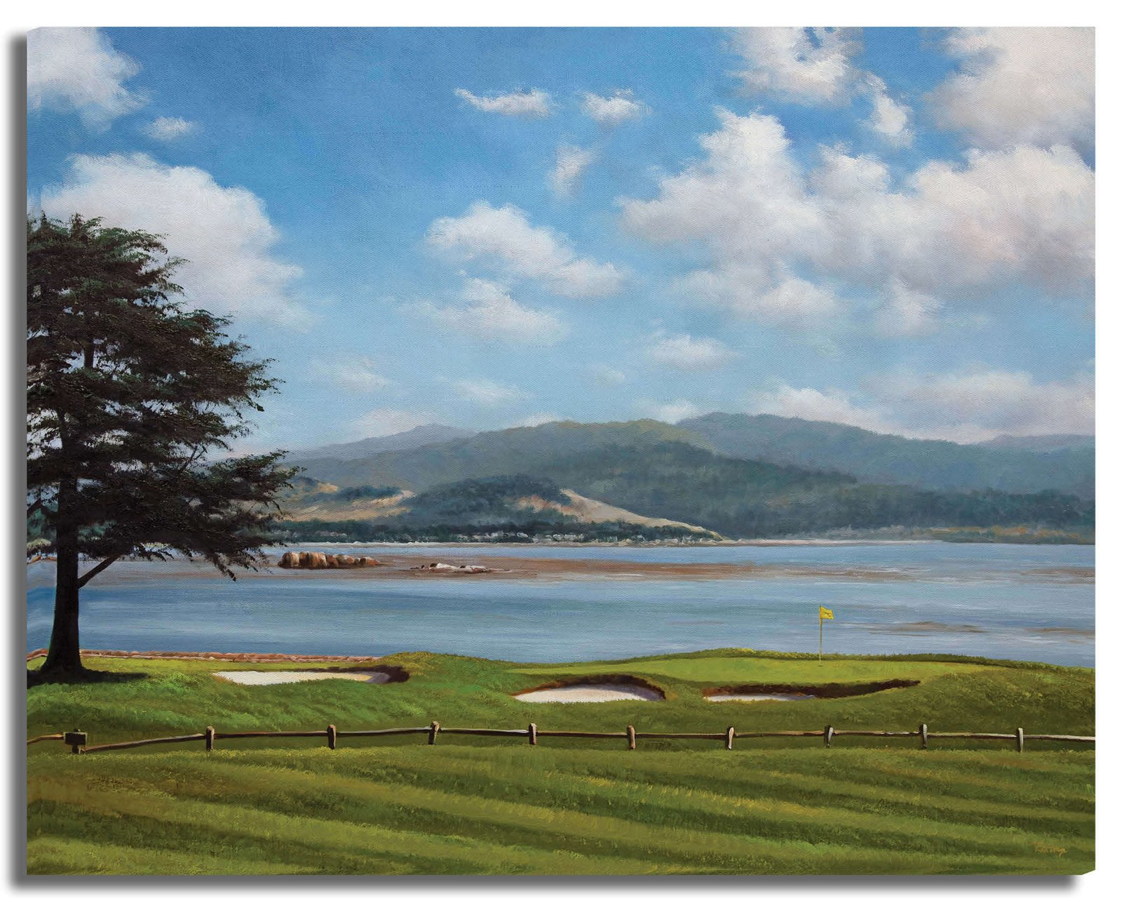 Pebble Beach Golf Links California Course wall art California Course Pebblebeach art on wall wall decor canvas prints PGA Golf Hole 7 18 ATT Pro Am PblBch3RiOil4c 8