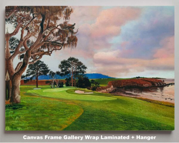 Pebble Beach Golf Links PGA Golf wall art art on wall ATT Pro Am canvas prints wall decor Pebblebeach California Course PblBch1RiOil4c 10