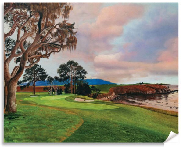 Pebble Beach Golf Links PGA Golf wall art art on wall ATT Pro Am canvas prints wall decor Pebblebeach California Course PblBch1RiOil4c 12