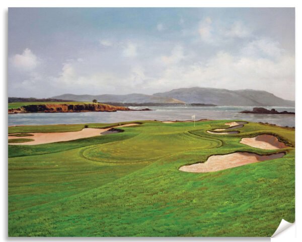 Pebble Beach Golf Links PGA Golf wall art art on wall ATT Pro Am canvas prints wall decor Pebblebeach California Course PblBch1RiOil4c 14