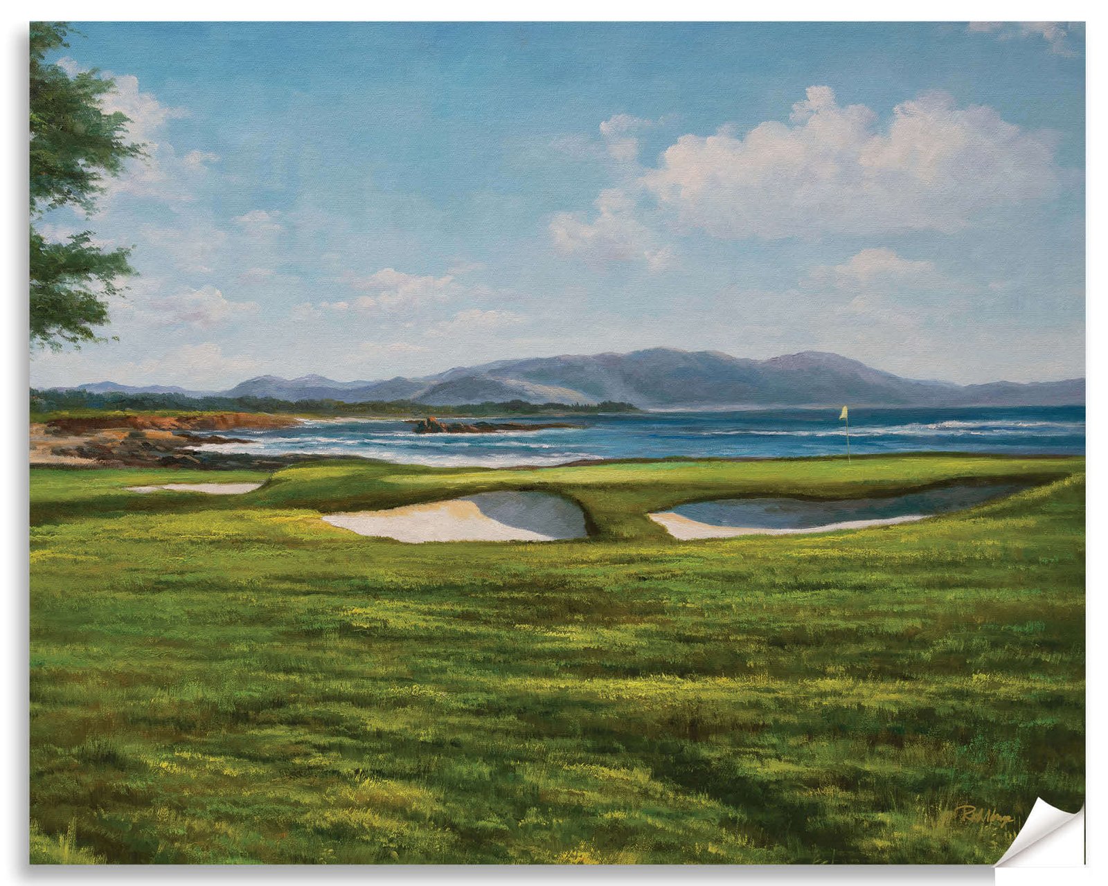 Pebble Beach Golf Links PGA Golf wall art art on wall ATT Pro Am canvas prints wall decor Pebblebeach California Course PblBch1RiOil4c 15