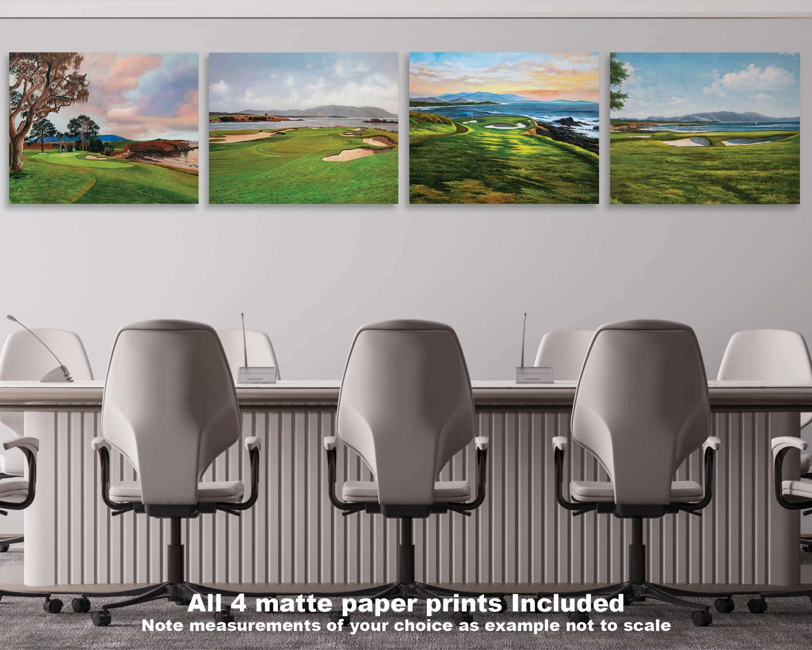 Pebble Beach Golf Links PGA Golf wall art art on wall ATT Pro Am canvas prints wall decor Pebblebeach California Course PblBch1RiOil4c 18