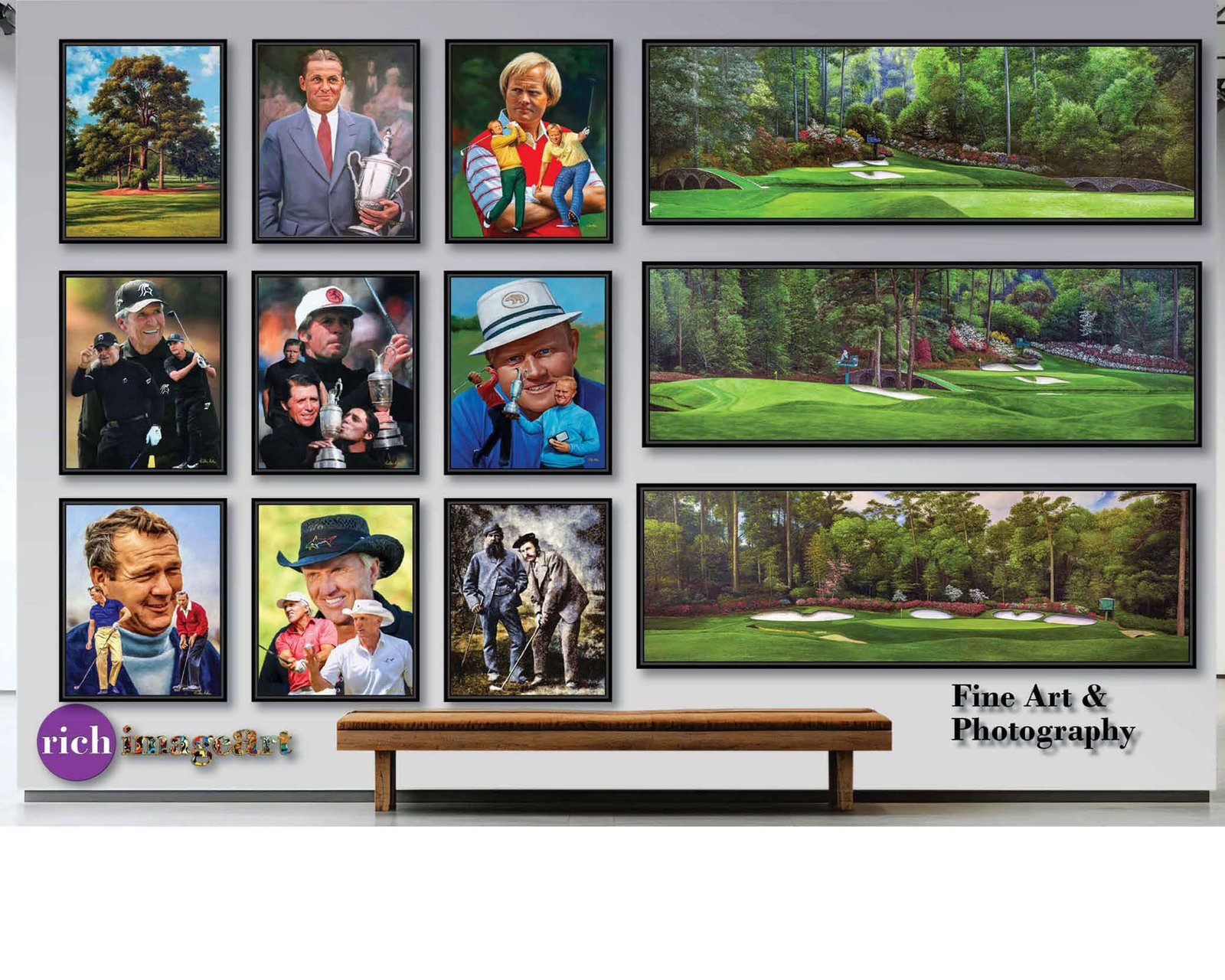 Pebble Beach Golf Links PGA Golf wall art art on wall ATT Pro Am canvas prints wall decor Pebblebeach California Course PblBch1RiOil4c 22