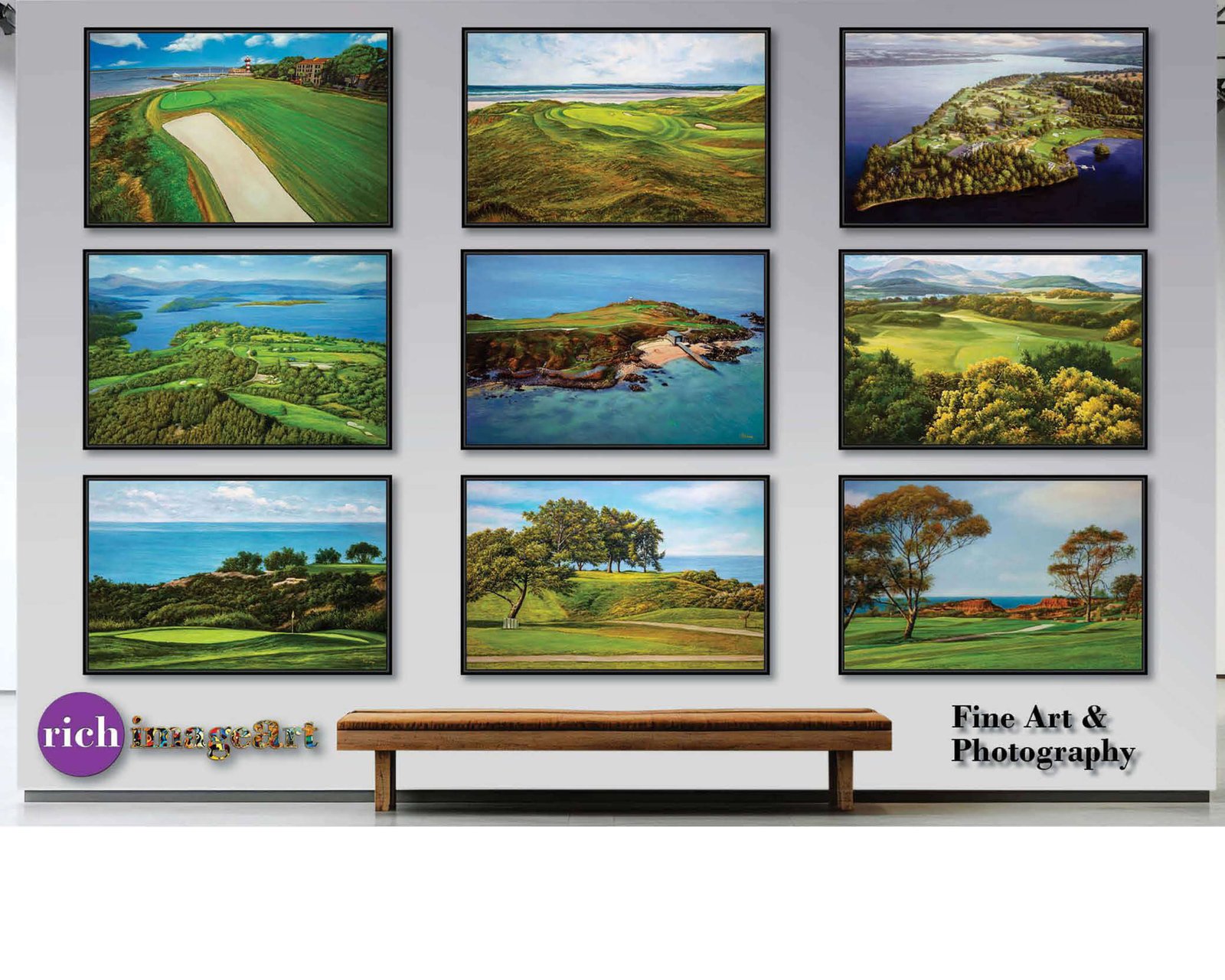 Pebble Beach Golf Links PGA Golf wall art art on wall ATT Pro Am canvas prints wall decor Pebblebeach California Course PblBch1RiOil4c 25