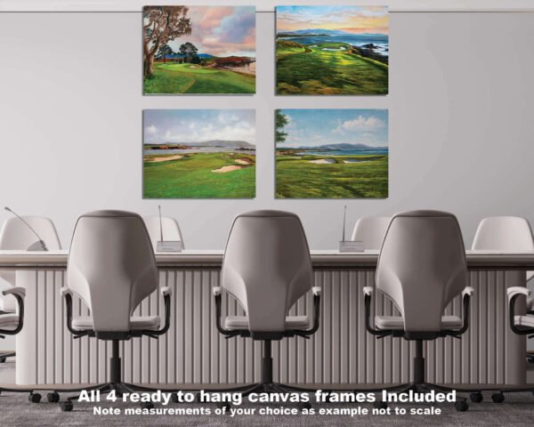 Pebble Beach Golf Links PGA Golf wall art art on wall ATT Pro Am canvas prints wall decor Pebblebeach California Course PblBch1RiOil4c 4