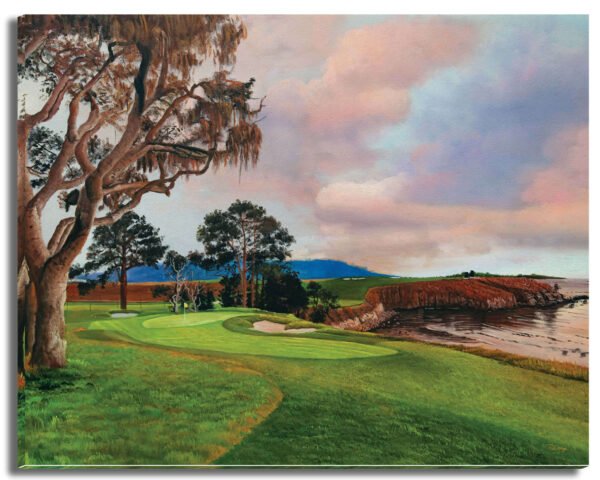 Pebble Beach Golf Links PGA Golf wall art art on wall ATT Pro Am canvas prints wall decor Pebblebeach California Course PblBch1RiOil4c 5