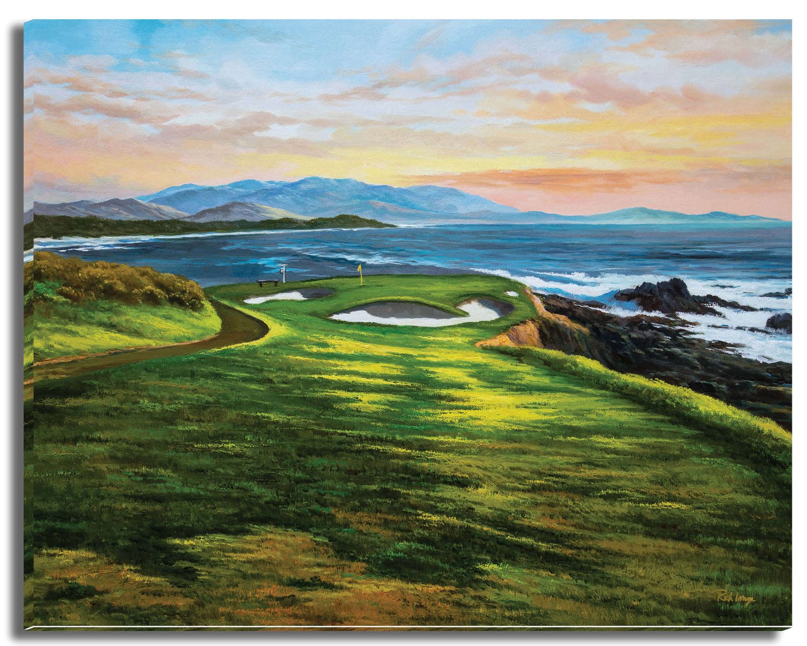 Pebble Beach Golf Links PGA Golf wall art art on wall ATT Pro Am canvas prints wall decor Pebblebeach California Course PblBch1RiOil4c 6