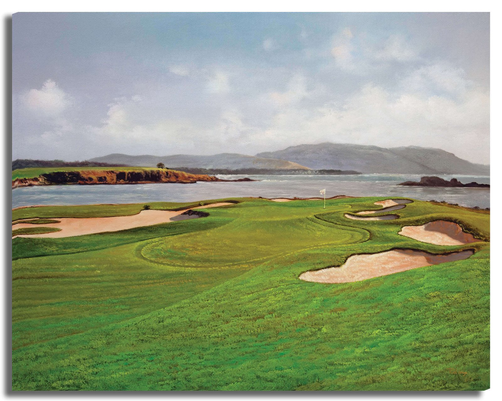 Pebble Beach Golf Links PGA Golf wall art art on wall ATT Pro Am canvas prints wall decor Pebblebeach California Course PblBch1RiOil4c 7