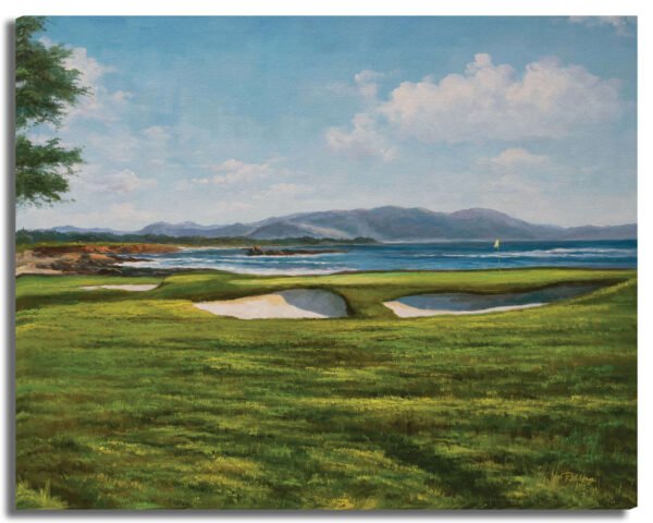 Pebble Beach Golf Links PGA Golf wall art art on wall ATT Pro Am canvas prints wall decor Pebblebeach California Course PblBch1RiOil4c 8