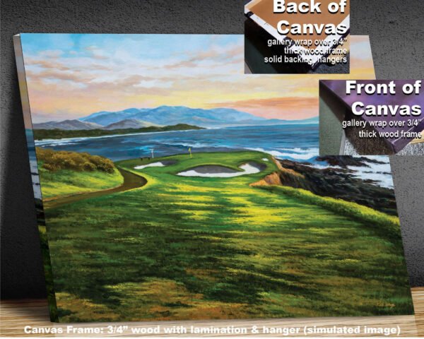 Pebble Beach Golf Links PGA Golf wall art art on wall ATT Pro Am canvas prints wall decor Pebblebeach California Course PblBch1RiOil4c 9